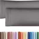 Body Pillowcases Set of 2-20x54 Long Body Pillow Case - Soft Body Pillow Cover for Sleeping & Side Sleepers - Comfy, Breathable & Wrinkle Free - Machine Washable w/Envelope Enclosure (Dark Grey)