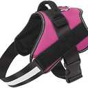 Bolux Dog Harness, No-Pull Reflective Dog Vest, Breathable Adjustable Pet Harness with Handle for Outdoor Walking - No More Pulling, Tugging or Choking (Rose Red, XS)