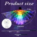 LED Light-Emitting Wings Clothing, Belly Dance Attire, Suitable For Various Festival Performances (White)
