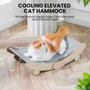 2 x Cat Cooling Mat, Cats Hammock with Water-Filled Mat, Waterproof Elevated Cat Beds with PVC Fabric, Curved Design, Pet Cooling mat for Cats, Summer Pet Bed for Indoor Use, Grey