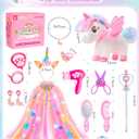 Unicorn Toys for Girls Age 4-6 Unicorns Gifts, Walking Talking Singing Interactive Unicorn with Light up Princess Cape, Remote Control Plush Unicorn Pet Care Toy for Toddler Girl Age 3 4 5 6