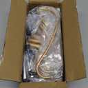 Generies Antique Spray Gold Farmhouse Chandelier, 6 Light Rustic Dining Room Light Fixtures, Modern Industrial Chandeliers Candle Ceiling Light for Bedroom Foyer Living Room Kitchen Island Entryway