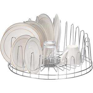 Vdomus Stainless Steel Drying Rack - Compact Sink Drainer with Utensil and Plate Holder - Elevated Wire Dish Dryer Tray for Kitchen