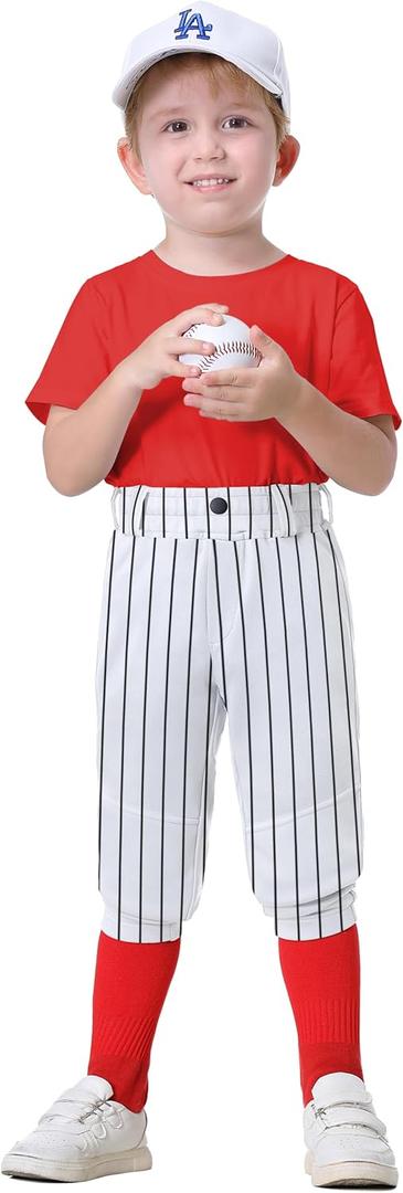 2T/3T/4T/5T/6T Youth Toddler Boys Baseball Pants - Kids Gilrs Tee Ball Softball Football Pants with Belt Loop UPF50+ (6Y-striped-black) 2T/3T/4T/5T/6T Youth Toddler Boys Baseball Pants - Kids Gilrs Tee Ball Softball Football Pants with Belt Loop UPF50+ (6Y-striped-black)