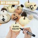 Artgar Foam Pumpkin Decor - 16 PCS Artificial Pumpkin Set - Fall Decor with Mini Pumpkins, Pinecones Maple Leaves Berries for Halloween Thanksgiving Fall Decor, DIY Crafts Tabletop Tray Decorations (Style-4)