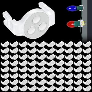 2025 Upgraded Magnetic Christmas Light Clips, 100 Pack Extra Strong Magnetic Clips Hooks for C9 C7 Christmas Lights, Magnet Christmas Light Clips for Metal Roof Gutters Outside Patio Holiday Lighting