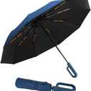 Folding & Inverted Umbrella, Outdoor Travel Umbrella, 46 Inch Portable Reverse Folding UmbrellaWindproof Folding Umbrella for Men and Women (AP-Navy blue)