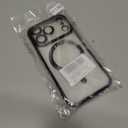 Designed for iPhone 17 Pro Case Magnetic, Compatible with Magsafe, Camera Control Button, Camera Lens Protector, Clear Soft TPU Plated Phone Case for iPhone 17 Pro, Black