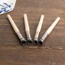 1pc Wood Color Wooden Pencil Extenders,Art Pencil Lengthener Crayon Extension with Aluminum Handle for School Office Supplies,Holders,Desk Supplies Holders and Dispensers
