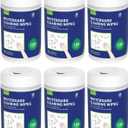 Loukin Whiteboard Cleaning Wipes, Dry Erase Board Cleaning Wipes, Non-toxic White board Wipes, 100 Wipes per Canister, 6 Pack