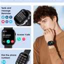 PJYUBVOR Smart Watch for Men Women (Answer/Make Calls), 2.0" Fitness Tracker with 100+ Sport Modes, Heart Rate/Sleep Monitor, Pedometer, SpO2, IP68 Waterproof Smart Watch for Android iOS Phones