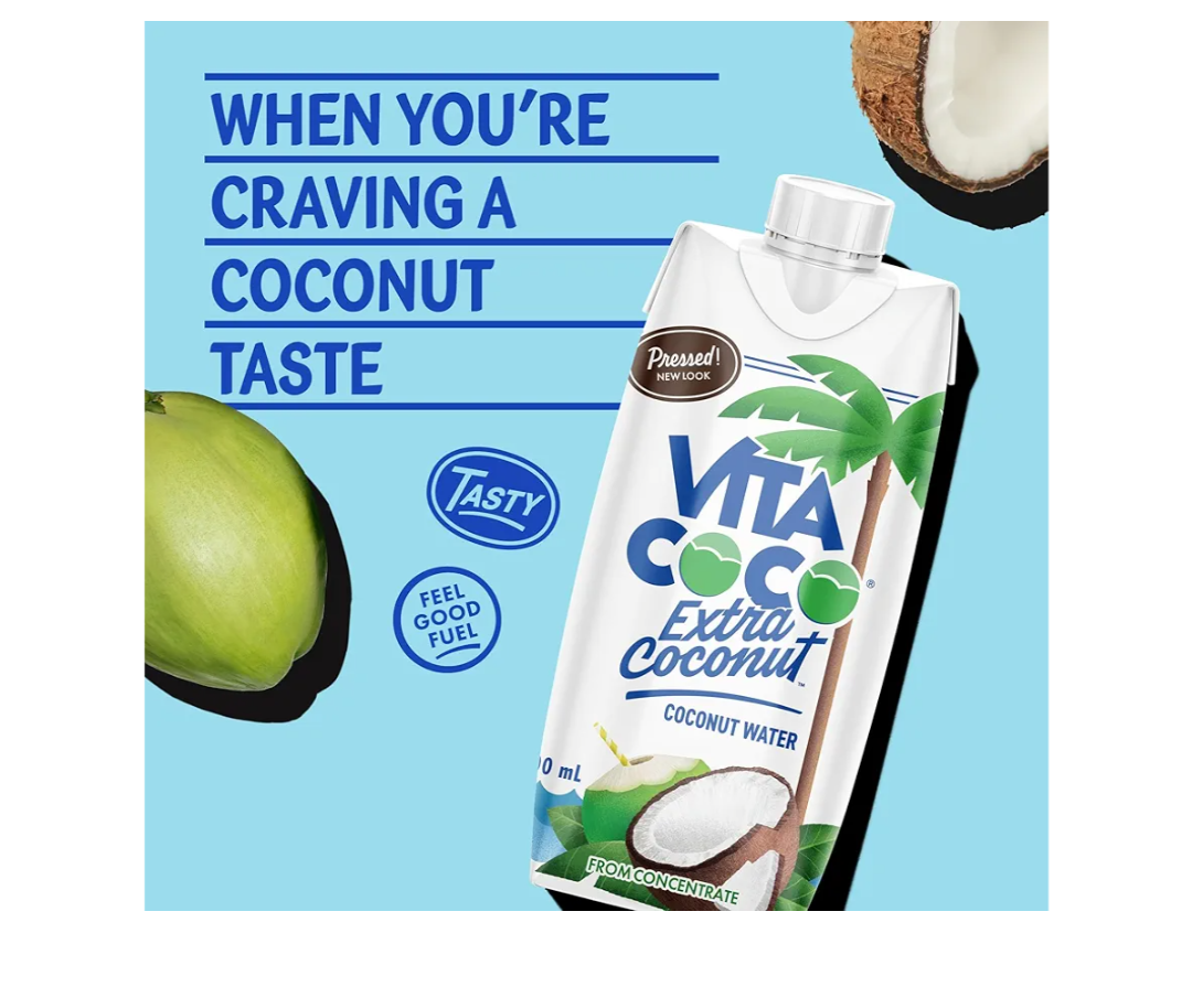Vita Coco Pure Coconut Water Pressed, 330, Set of 12 (Best Before Sep. 19, 2025) Vita Coco Pure Coconut Water Pressed, 330, Set of 12 (Best Before Sep. 19, 2025)