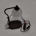 Candle Lamp with Timer & Dimmer - Height Adjustable for Scented Candles, With 2 * 50W Bulbs - Home Decor Gift for Mothers Day (Black)