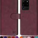 SUANPOT for Samsung Galaxy S20 Ultra 6.9"(Non S20/S20+) Leather Wallet case with RFID Credit Card Holder Flip Folio Book Magnetic Cover