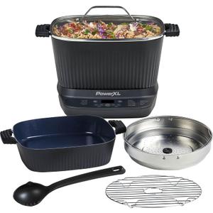 STIRMAX DELUXE 7.5 Quart Digital Multi-Cooker with Automatic Paddle to Stir and Shred, 9 in 1 programmable presets to Saut, Sear, and Brown Food Before Simmering  Accessories, Skillet, & Cookbook