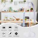 Fly Fans for Tables, 4 Pcs Food Fan to Keep Flies Away (White)