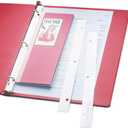 C-Line Self-Adhesive Attaching Strips, 3-Hole Punched, 1 x 11, Clear, 200/Box