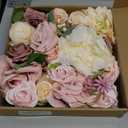 AGIRL Rose Artificial Flowers Combo Fake Flowers Pink Roses Silk Flowers with Stems for DIY Bridal Wedding Bouquets Centerpieces Arrangements Table Party Baby Shower Home Decor (Champagne Pink)