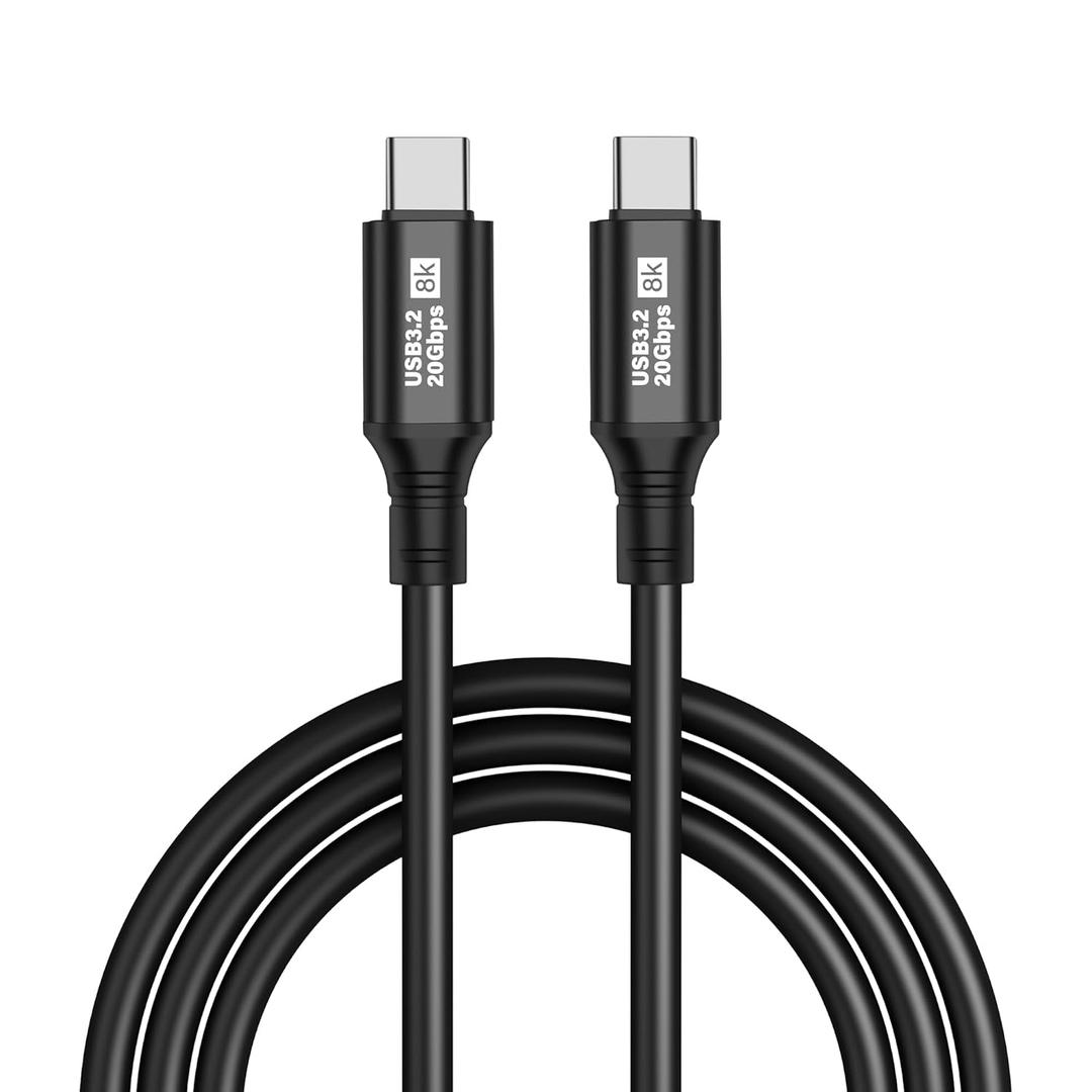 2 x SinLoon USB C to USB C Cable USB 3.2 Type C 20Gbps PD 100W 8K@60Hz Data Fast Charging Cable for Phone, Tablet, Other USB C Devices (1M)