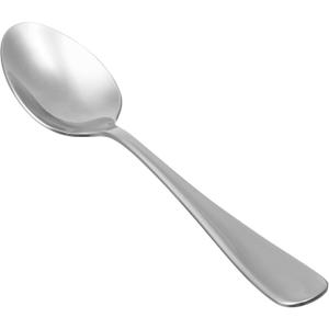 Amazon Basics Stainless Steel Dishwasher Safe Dinner Spoons with Round Edge, Large Tablespoons, 7.9 inches, Pack of 12, Silver