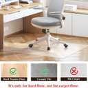 Office Chair Mat for Hard Wood Floors - 30"x48" Heavy Duty Anti-Slip Hardwood Floor Protector Rug - Easy Clean, 48"x30" Rectangle
