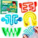 Squishy Sensory Fidget Toys for Kids - Autism Sensory Quiet Fidget for Classroom Students Autistic Children Special Needs, Anxiety Relief for Calm Down, Squeeze Sensory Tube Easter Basket Essentials. Only 3 Pack