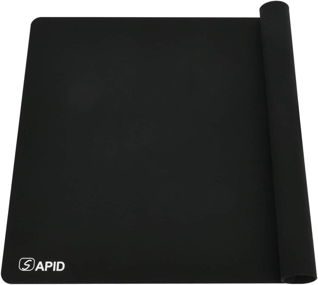 Sapid Extra Large Silicone Sheet for Crafts, Thick Silicone Jewelry Casting Mats, Nonstick Nonslip Silicon Mat for Epoxy Resin, Art Painting, Heat- Resistance Counter Mat (15.7"×23.6", Black)