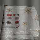 Sattiyrch Christmas Sequin Tree Skirt 48in, White Soft Thick with Golden Snowflakes Decorations for 8FT 9FT Xmas Tree