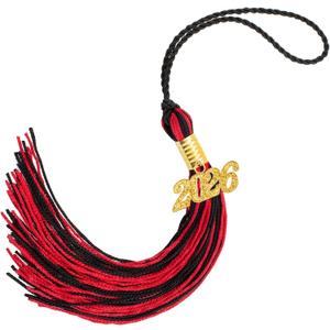 3 x 2026 Graduation Tassel, Graduation Tassel Red Black 2026 Grad Cap Tassels for Graduate Cap Hat Decorations with 2026 Year Gold Charm for Graduations Ceremonies Accessories