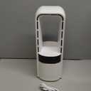 Desk Fan Bladeless, 120 Oscillating Fan Rechargeable, Quiet Fan with Night Light, Smart LED Touch Control, 4 Speed & 9H Timer, Small Table Fan, Auto Display Off, Ideal for Home, Office, Study Room