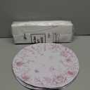 Supervitae 60 Pack Pink Floral Paper Place Mats Chinoiserie Scalloped Disposable Placemats 13.5 Inch Flower Decorative Table Mats for Dinner Table Setting Banquet Birthday Wedding Bride Party Supplies
