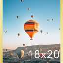 18x20 Picture Frame Gold for Photo and Poster, Horizontal and Vertical Formats for Wall Hanging, Wall Gallery Frame for 18 by 20 Photos