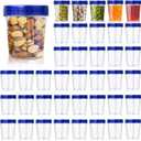 40 Pack 4oz Small Containers with Lids,Reusable Salad Dressing Container Airtight Leakproof Condiment Containers with Screw Lids,Take Away Stackable Plastic Dip Sauce Cups for Snack,Drink,Ketchup