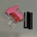 Stitch Gun for Clothes - Handheld Stitch Gun Quick Clothing Fixer - Tagging Gun - Includes 6 Needle, 1000 Black Fasteners & 1000 White Fasteners (Pink-red)
