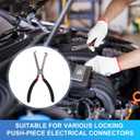 3 x Electrical Disconnect Pliers, Automotive Electrical Connector Pliers Spark Plug Pliers Car Electrical Plug Pliers for Easily Disconnection The Locking-Push Tab Electrical Connector(Black)