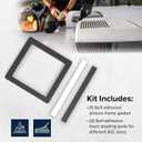 Camco 14-Inch x 14-Inch Camper Roof A/C Gasket Kit - Features a Waterproof Compression Seal, Self-Adhesive Picture Frame Gasket, and Self-Adhesive Leveling Pads (25071)