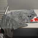 Silver Lilly Animal Tail Blanket - Plush Animal Sleeping Bag Blanket for Kids (Gray Shark)