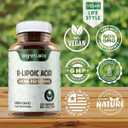 Vegan Labs R-Lipoic Acid 300MG, 120 Vegan Capsules- Supports Cellular Energy and Antioxidant Protection- Gluten Free, Non-GMO, Stabilized R-ALA Supplement- 4 Month Supply