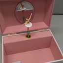 Giggle & Honey Musical Ballerina Jewelry Box for Girls - Kids Music Box with Spinning Ballerina, Ballet Birthday Gifts for Little Girls, Jewelry Boxes, 6 x 4.7 x 3.5 in - Ages 3-10,Pink