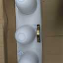 Gold Bathroom Vanity Light, 3-Light Bathroom Light Fixtures Over Mirror, Traditional Vanity Lights for Living Room, Milk White Bell Glass Shades, Standard E26 Base, Aged Brass