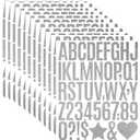 564Pcs 12 Sheets Self Adhesive Glitter Alphabet Letter Stickers 2 inches Large Alphabet Number Vinyl Letters Stickers for Scrapbooking DIY Crafts Graduation Cap Notebook Classroom Decor (Silver)