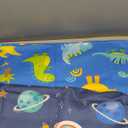 2 Pcs Dinosaurs Nap Mat Cover for Boys Girls Sewn in Flap Design Blue Sleeping Kids Astronauts Nap Mat Covers Soft Microfiber Cot Sheet for Preschool Kindergarten Toddler Daycare