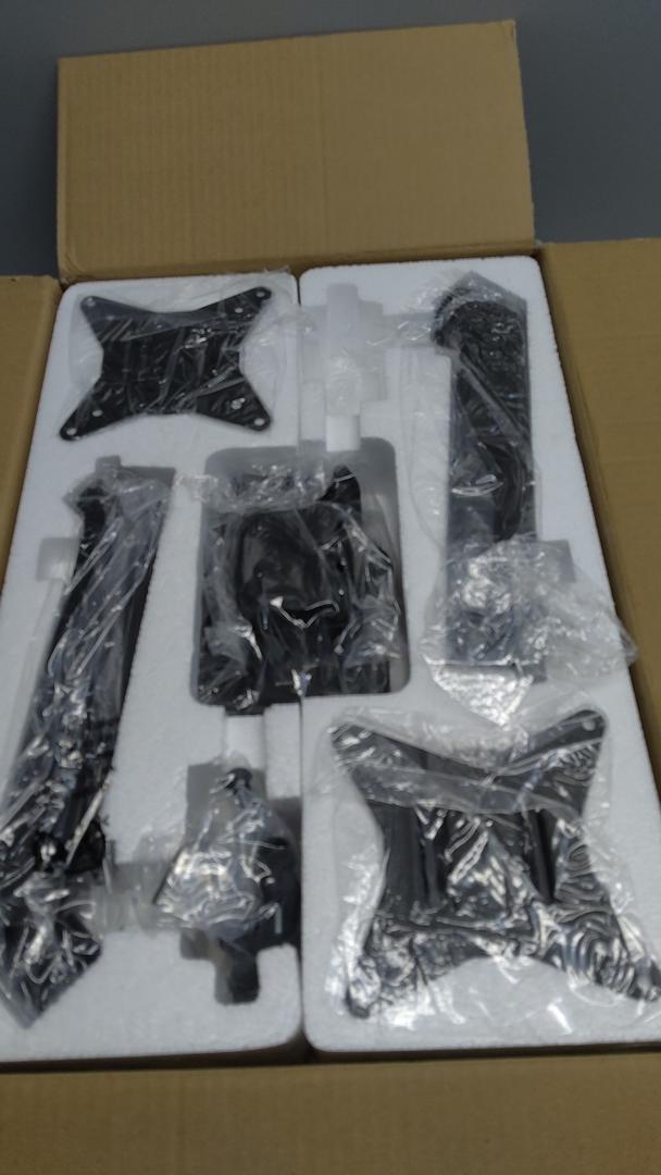 EVEO Premium Dual Monitor Mount 14"32” Dual Monitor Arm VESA Bracket Adjustable Height Gas Spring Dual Monitor Stand, Screen Full Motion Dual Monitor ArmComputer Monitor Stand for 2 Screens  Black