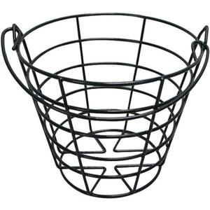 Crestgolf Stainless Metal Golf Basket Golf Ball Container Ball Bucket, Holds 50 Balls. (black)