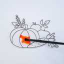 Winlyn 24 Sets Thanksgiving Suncatchers Ornaments Decorations DIY Window Paint Art Suncatchers Craft Kits Turkey Pumpkin Sun Catchers for Kids Classroom Activity Autumn Harvest Party Art Project