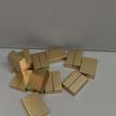 UNIQOOO 12 Pack Gold Birch Wood Stands /1.2mm Slot for Cardstock, Wedding Table Numbers Holders, Photo Holder, Photo Display Stand for Event Decor, Retail Shop, Cafe Restaurant Menu, Business Card, Name Tag