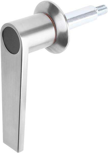 Square Shaft Safe Handle Standard L Shape for ATM (2.05 inch L x 0.63 inch W), Safes and Vault Doors, Matt Chrome Finish