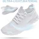 ZMBCYG White Tennis Shoes Womens Running Sneakers Slip On Walking Gym Athletic Non Slip Workout Sports Lightweight Breathable Soft Comfortable Shoes Womens White Size 8.5