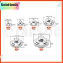 Tanstic 46Pcs Round Knurled Thumb Nuts Conector Lock Adjusting Nuts M3 M4 M5 M6 M8 M10 Female Threaded Thin Type with Nickel Plated