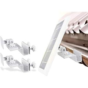 Wasserstein Gutter Mount Compatible with Ring, Arlo, Blink, Reolink Cams & Compatible Solar Panels (2 Pack, White)